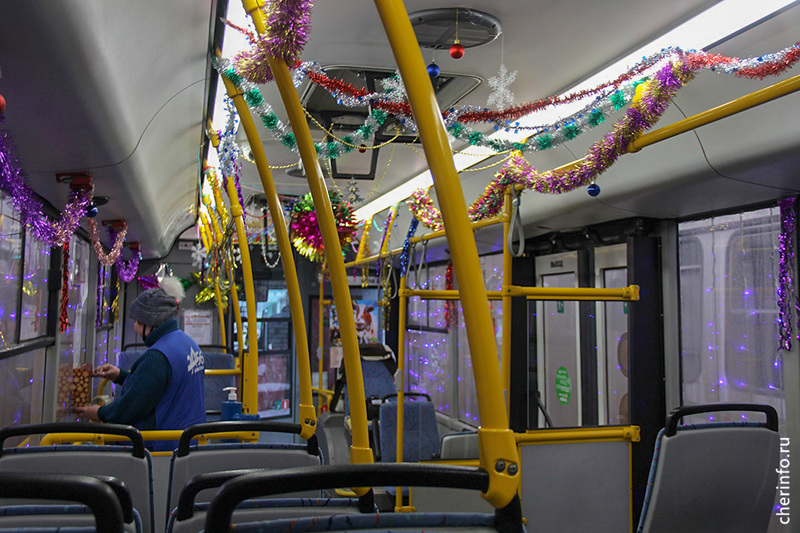 В Череповце в Новый год будут работать четыре автобусных маршрута.